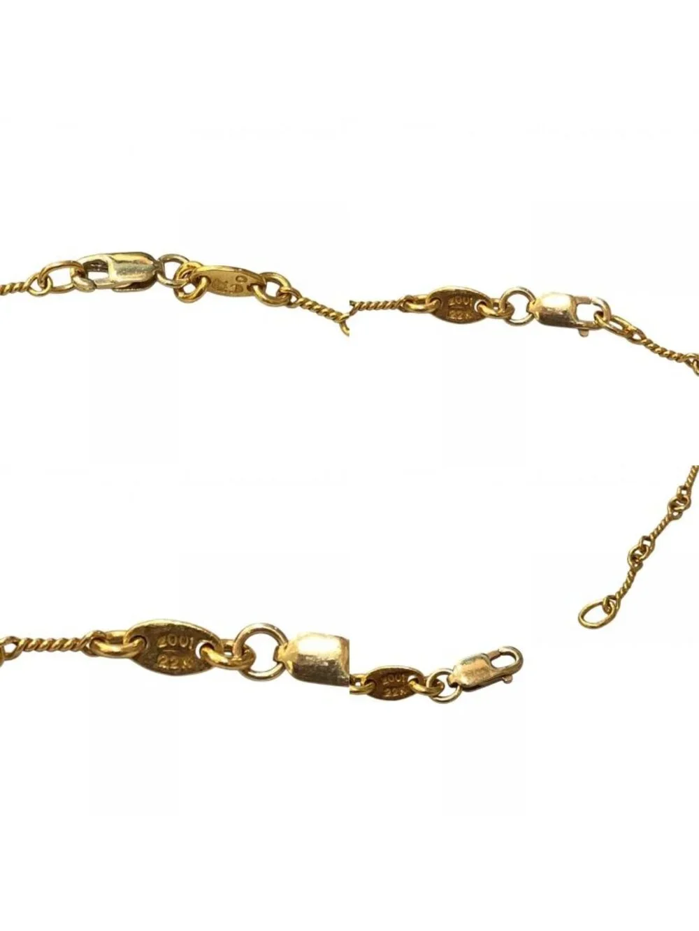 Chrome Hearts Necklace Neckchain T 18 Twisted Chain 18.0 Inch 22 Gold